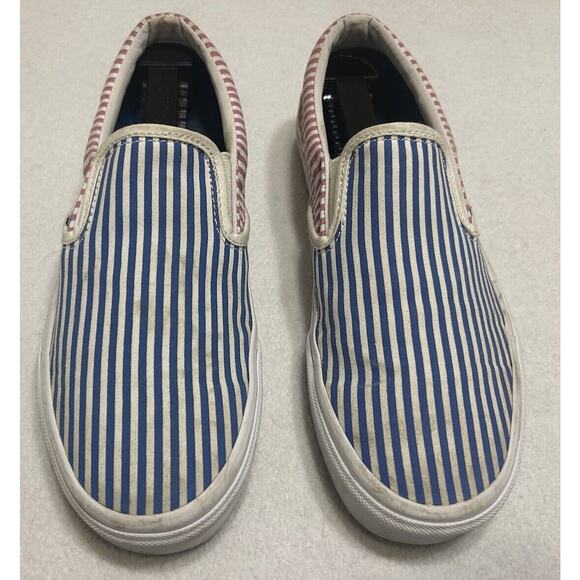 Vans Madewell Womens Sneakers 8.5 Colorful Mixed Stripe Deck Club Slip On Shoes - Picture 7 of 11